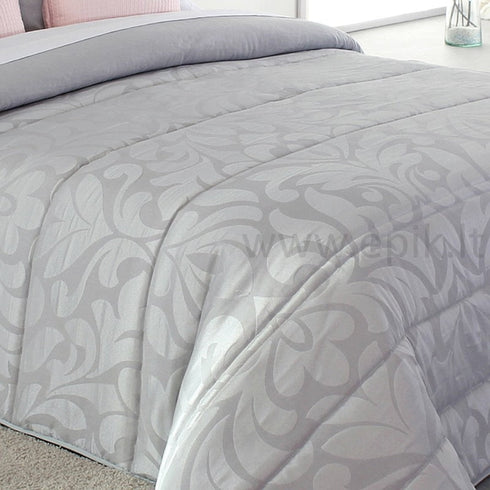 Lovatiesė "Kubrick" su 2 dekoratyvinių pagalvėlių užvalkalais, pilka